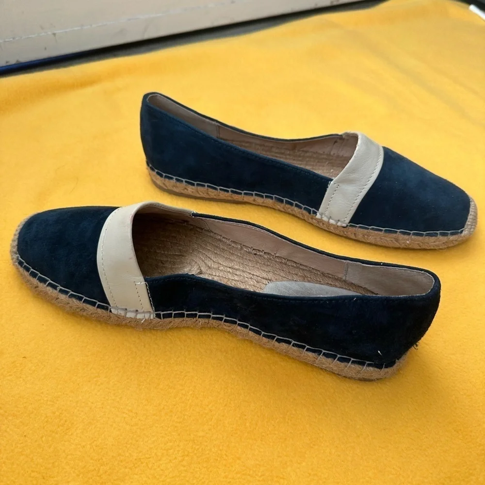 Tommy Bahama Navy and Cream Espadrilles